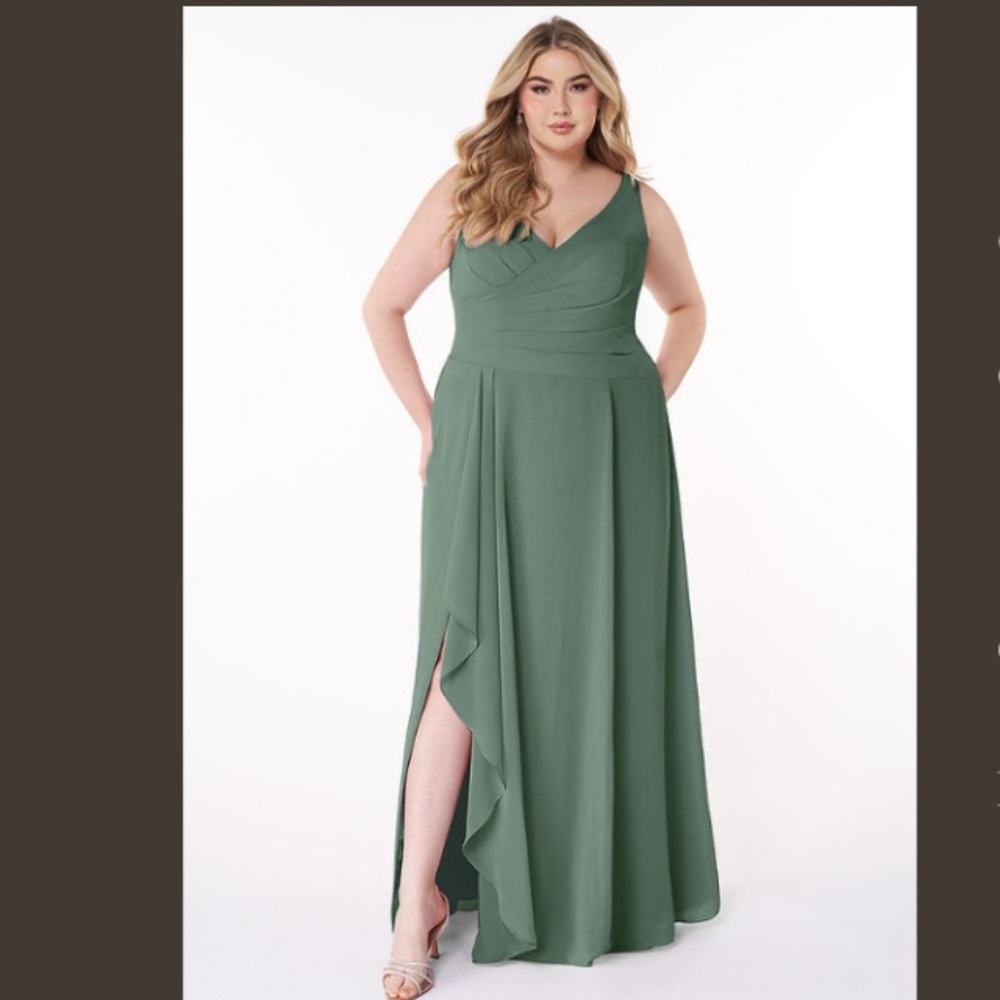 New Azazie- Eucalyptus Dress